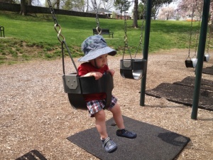 1st swing at the park